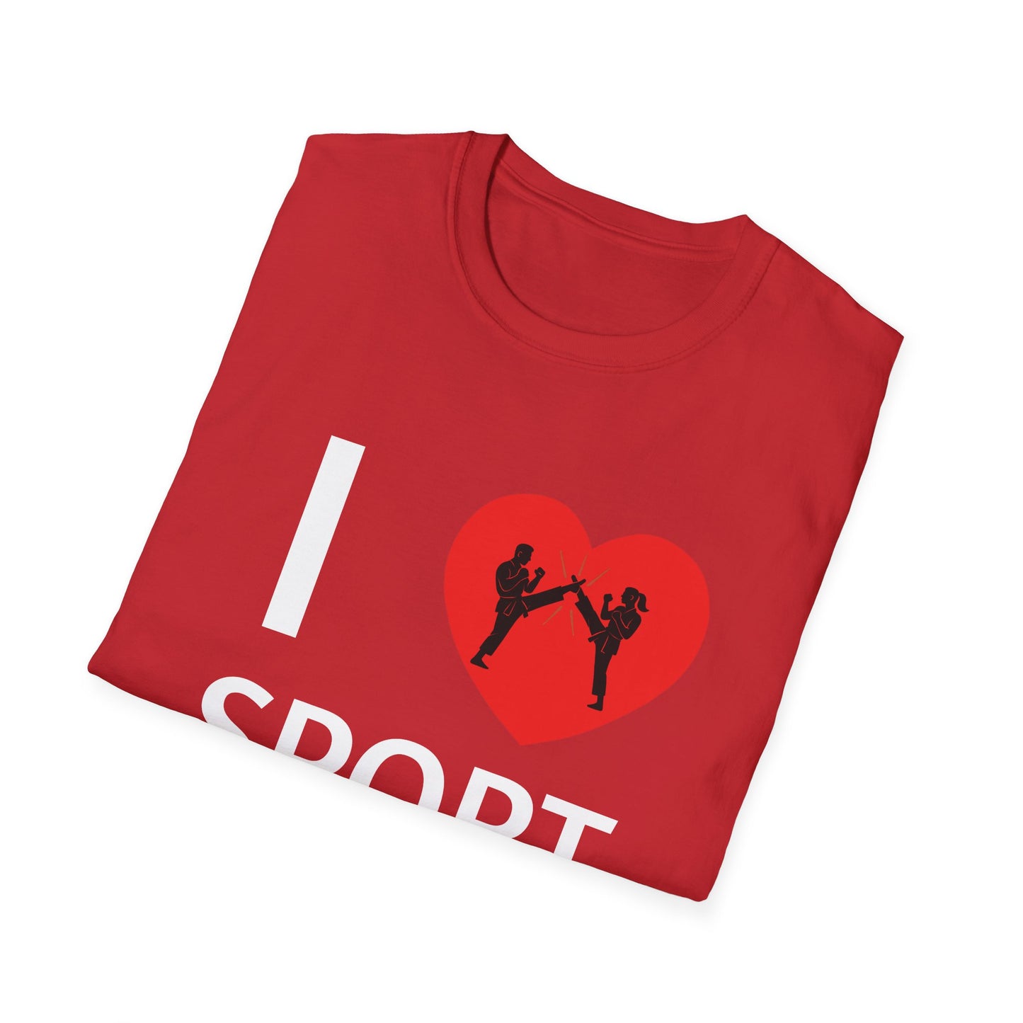 I Love Sport Karate T-Shirt — Heart Martial Arts Tee for Karate Fans