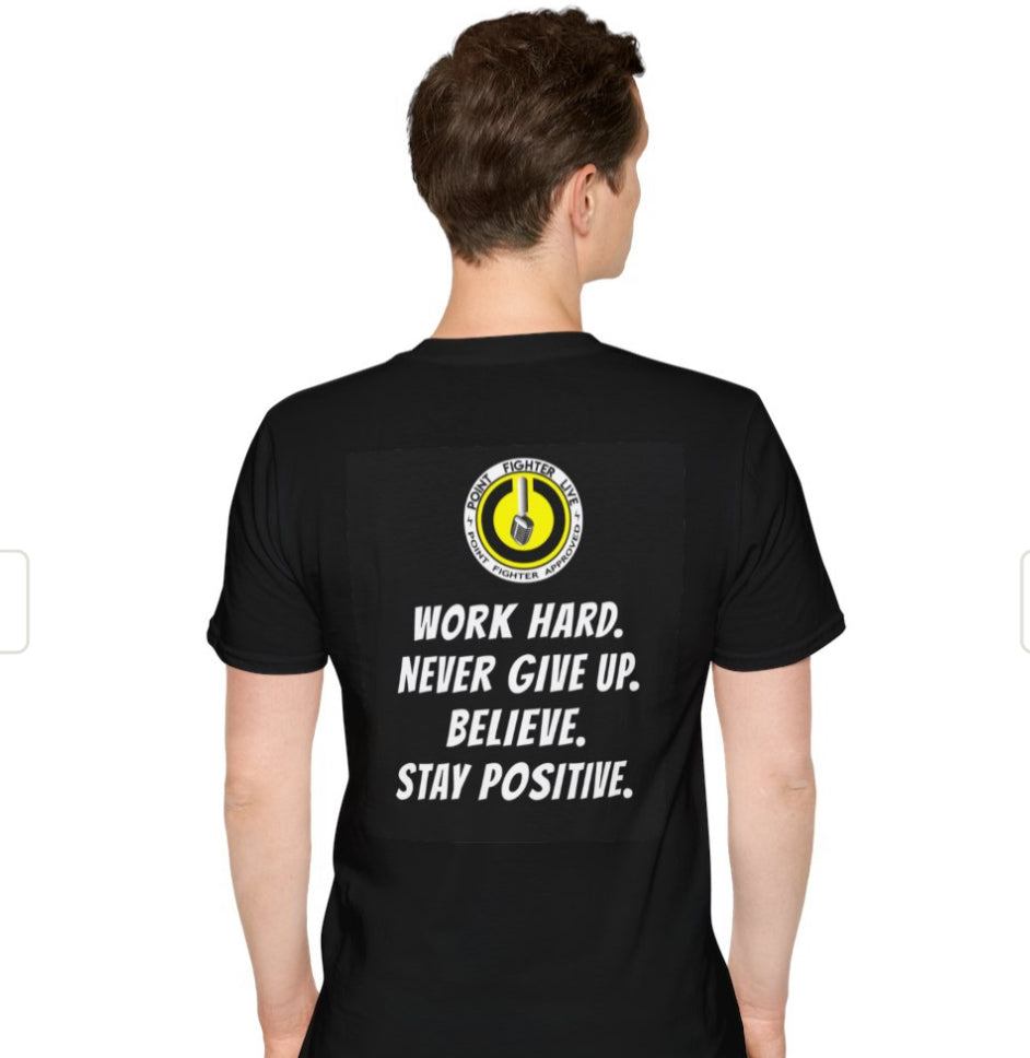 Ouss Power Baby - Work Hard, Never Up. Believe. Stay Positive T Shirt