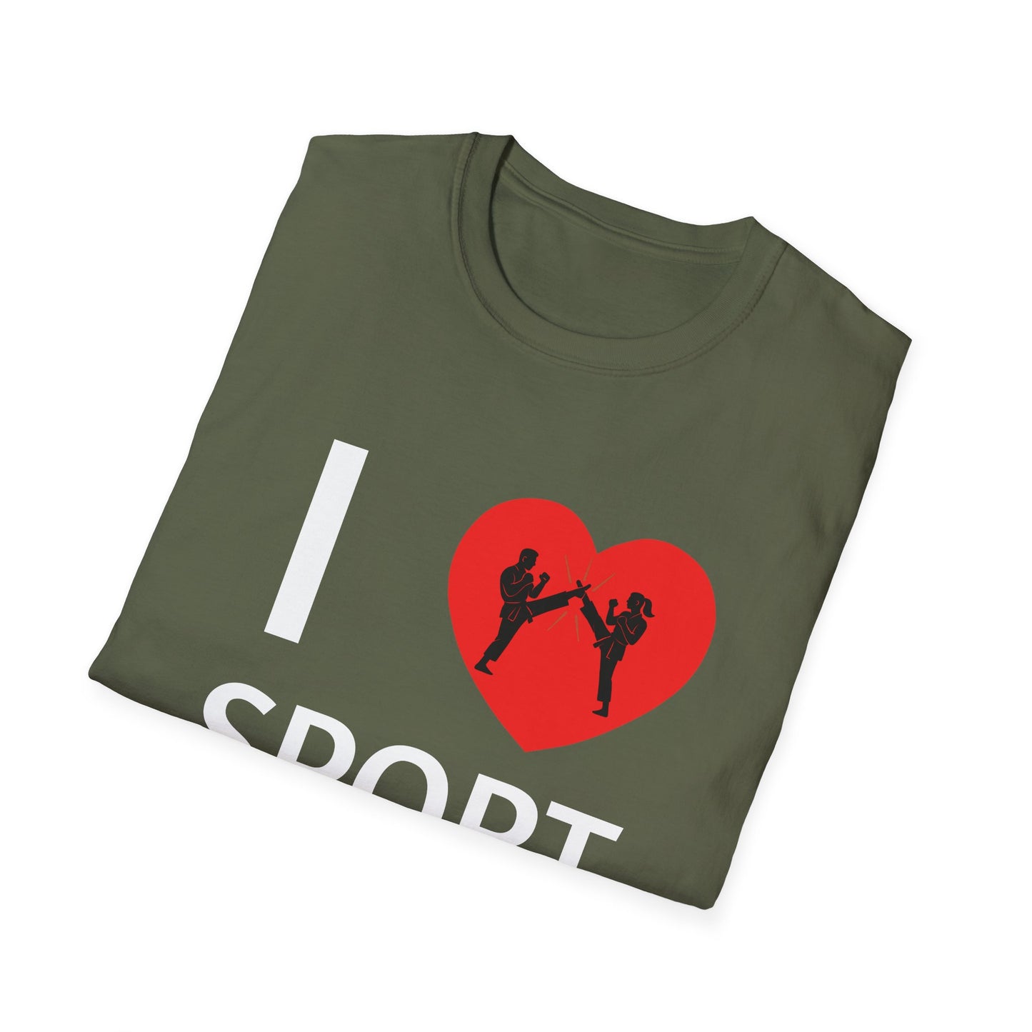 I Love Sport Karate T-Shirt — Heart Martial Arts Tee for Karate Fans