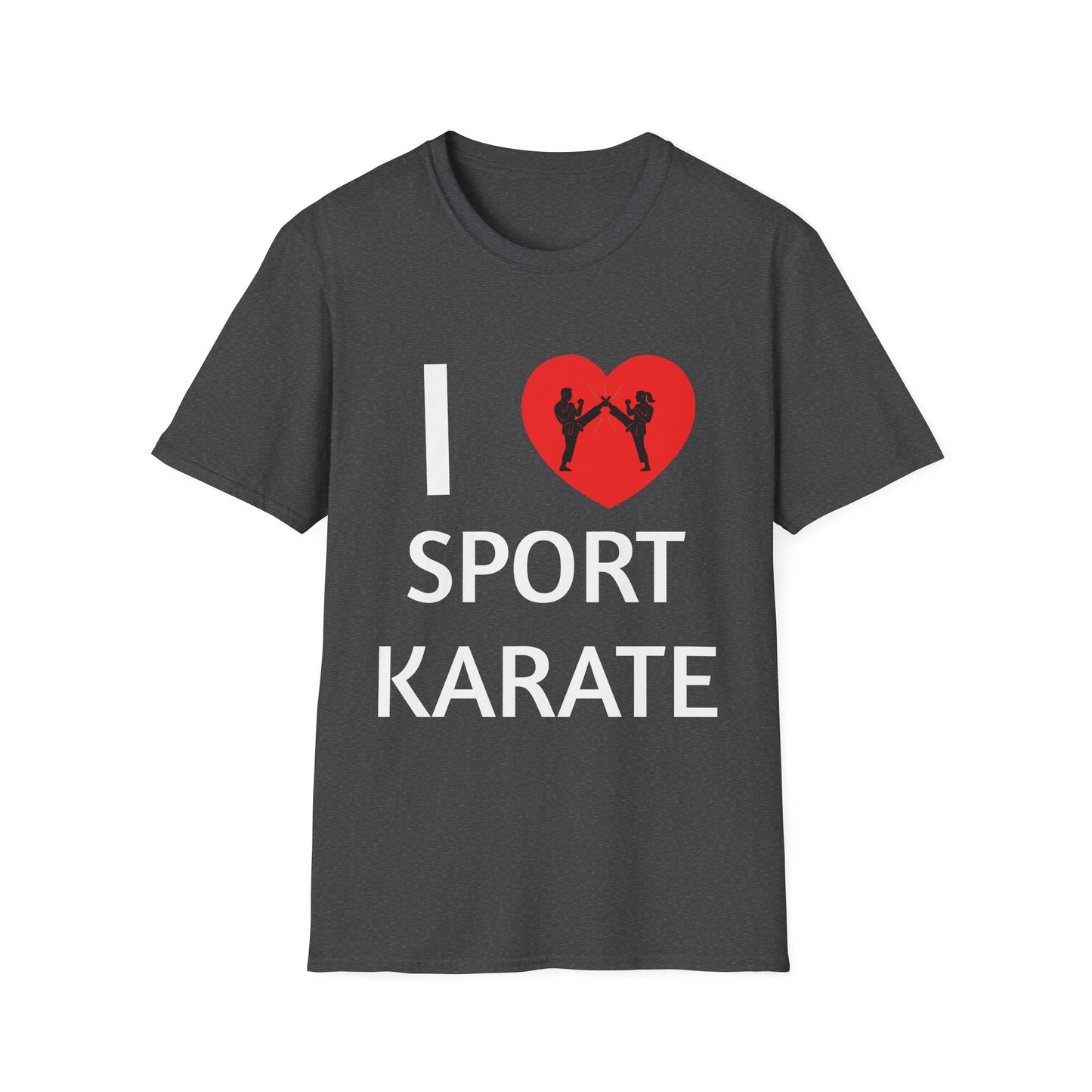I Love Sport Karate T-Shirt — Heart Martial Arts Tee for Karate Fans