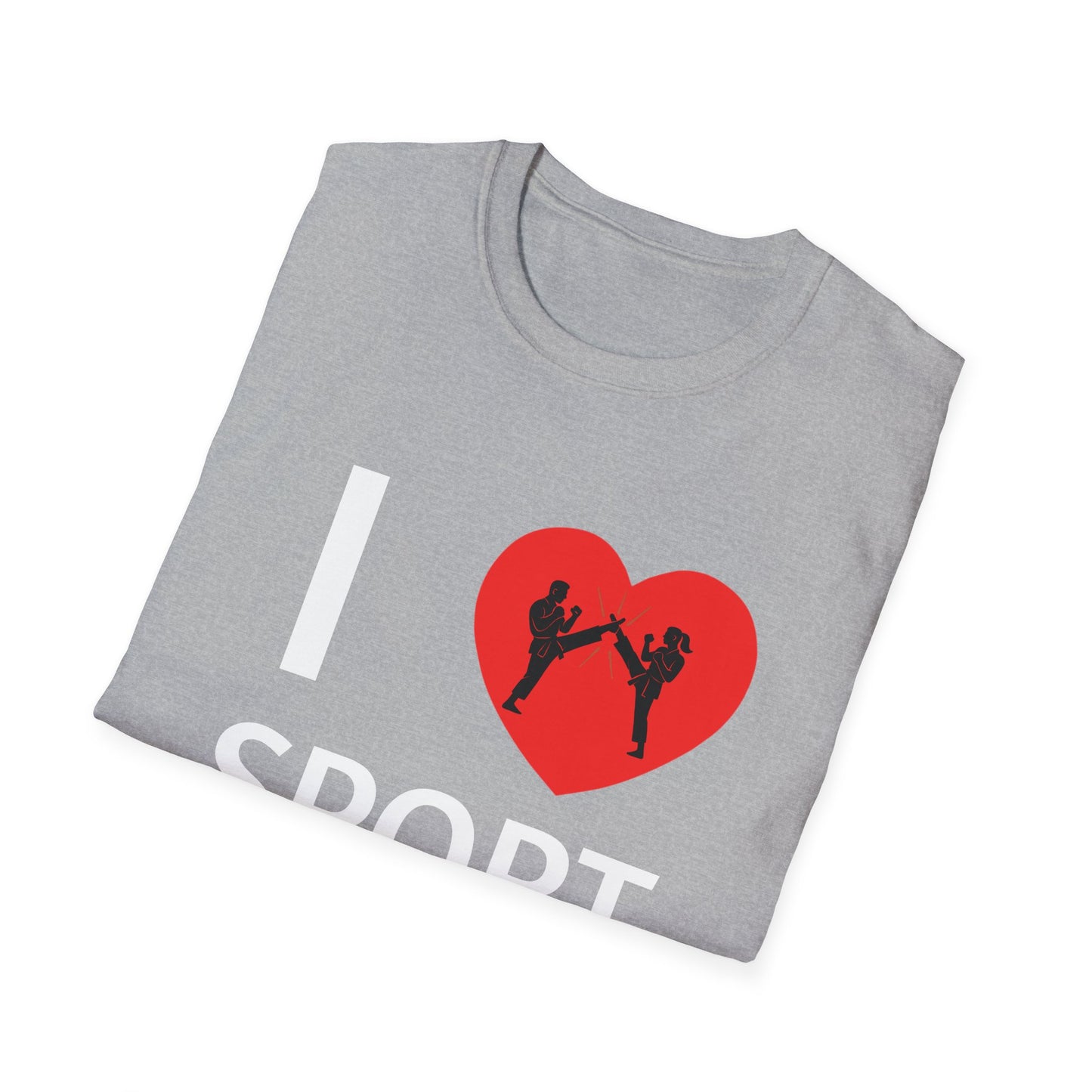 I Love Sport Karate T-Shirt — Heart Martial Arts Tee for Karate Fans