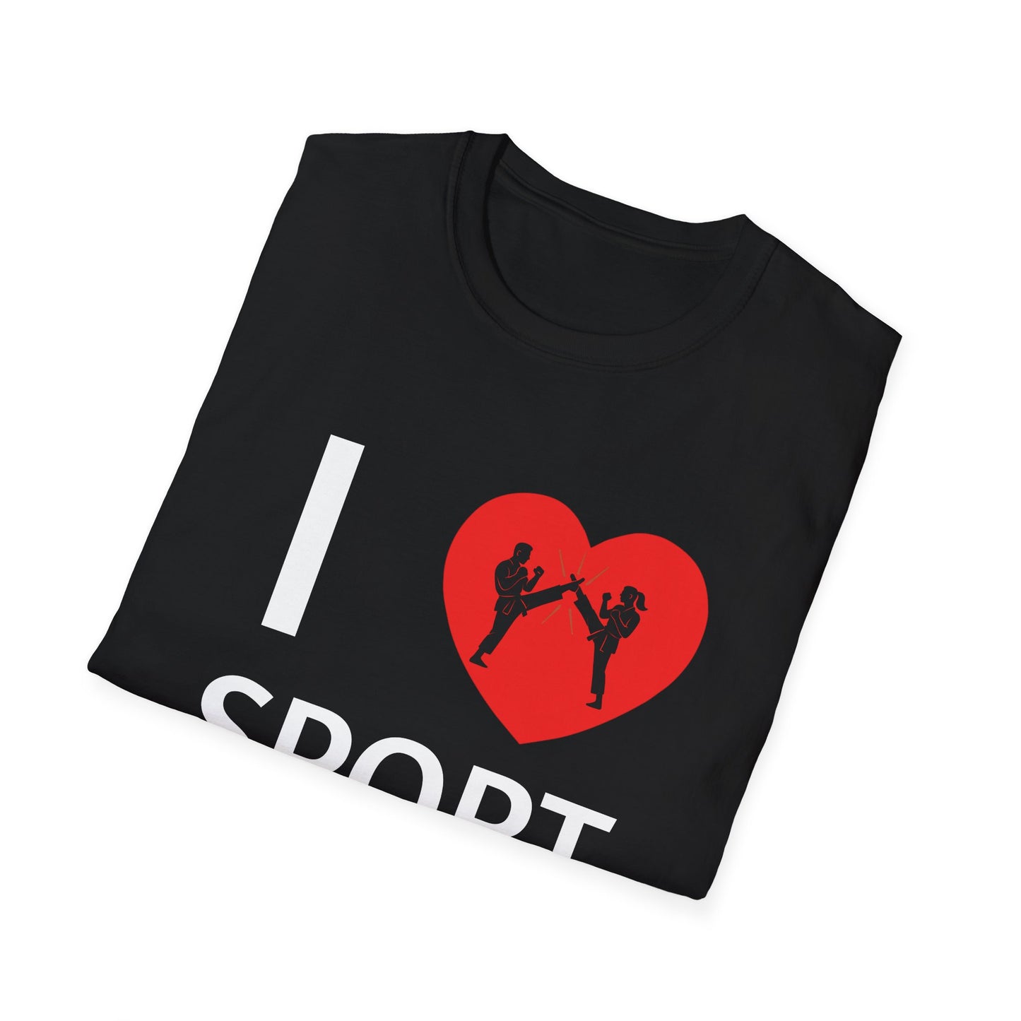 I Love Sport Karate T-Shirt — Heart Martial Arts Tee for Karate Fans