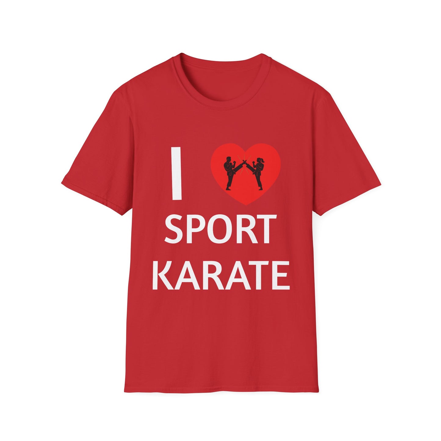 I Love Sport Karate T-Shirt — Heart Martial Arts Tee for Karate Fans