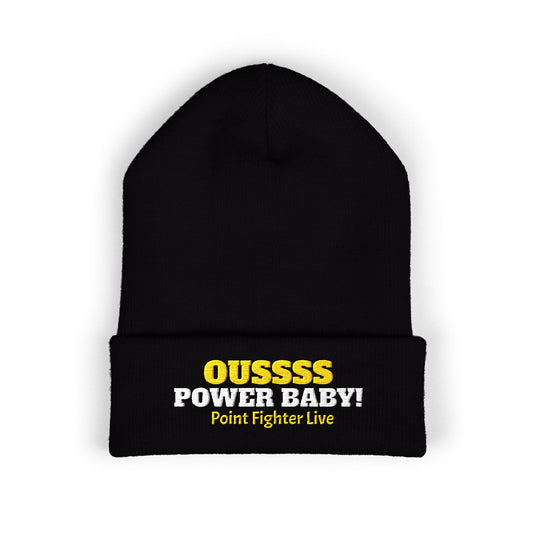 Ousss Power Baby Point Fighter Live Classic Cuffed Beanie (Embroidery)