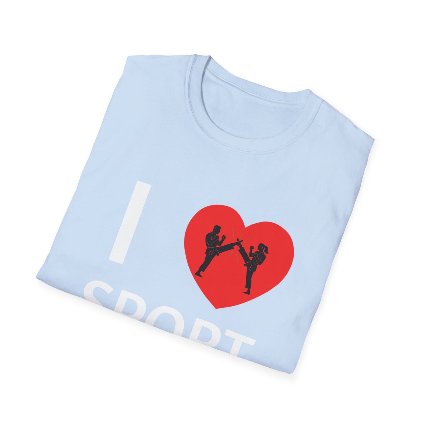 I Love Sport Karate T-Shirt — Heart Martial Arts Tee for Karate Fans