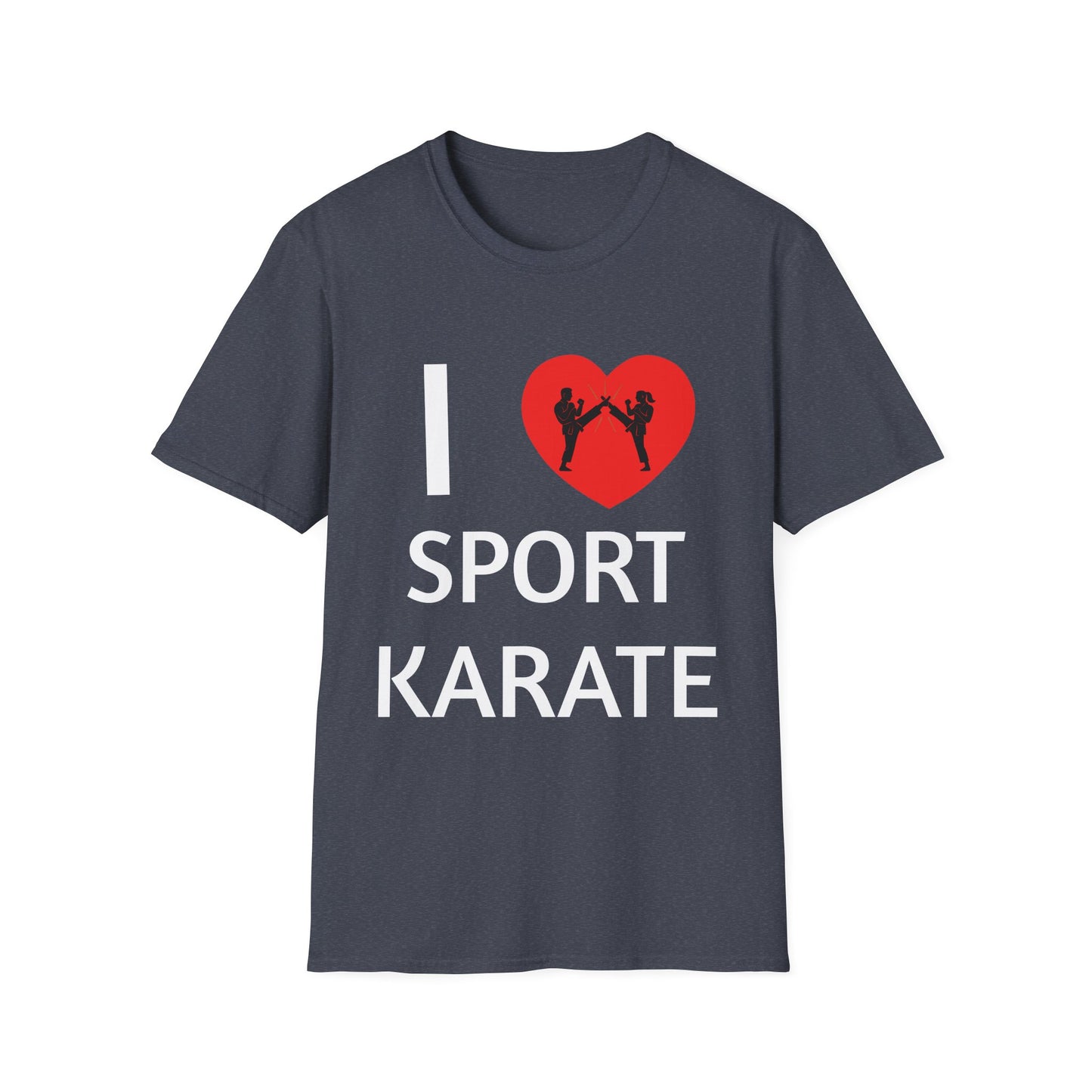 I Love Sport Karate T-Shirt — Heart Martial Arts Tee for Karate Fans