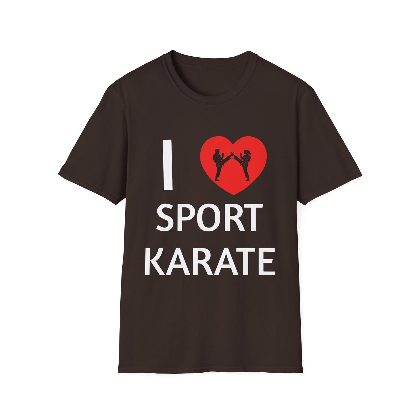 I Love Sport Karate T-Shirt — Heart Martial Arts Tee for Karate Fans