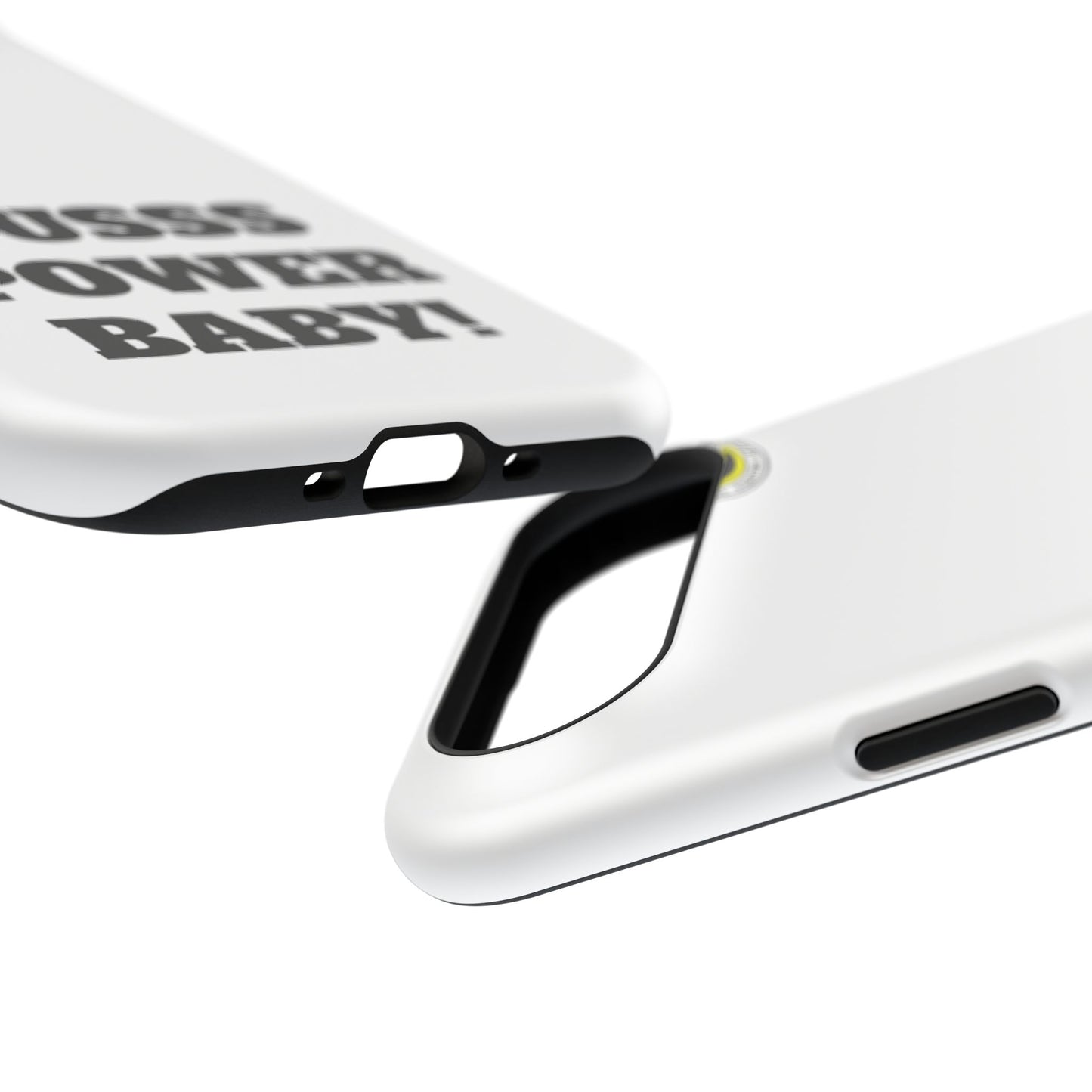 Impact-Resistant Phone Case — "OUSSS POWER BABY!" Bold Graphic
