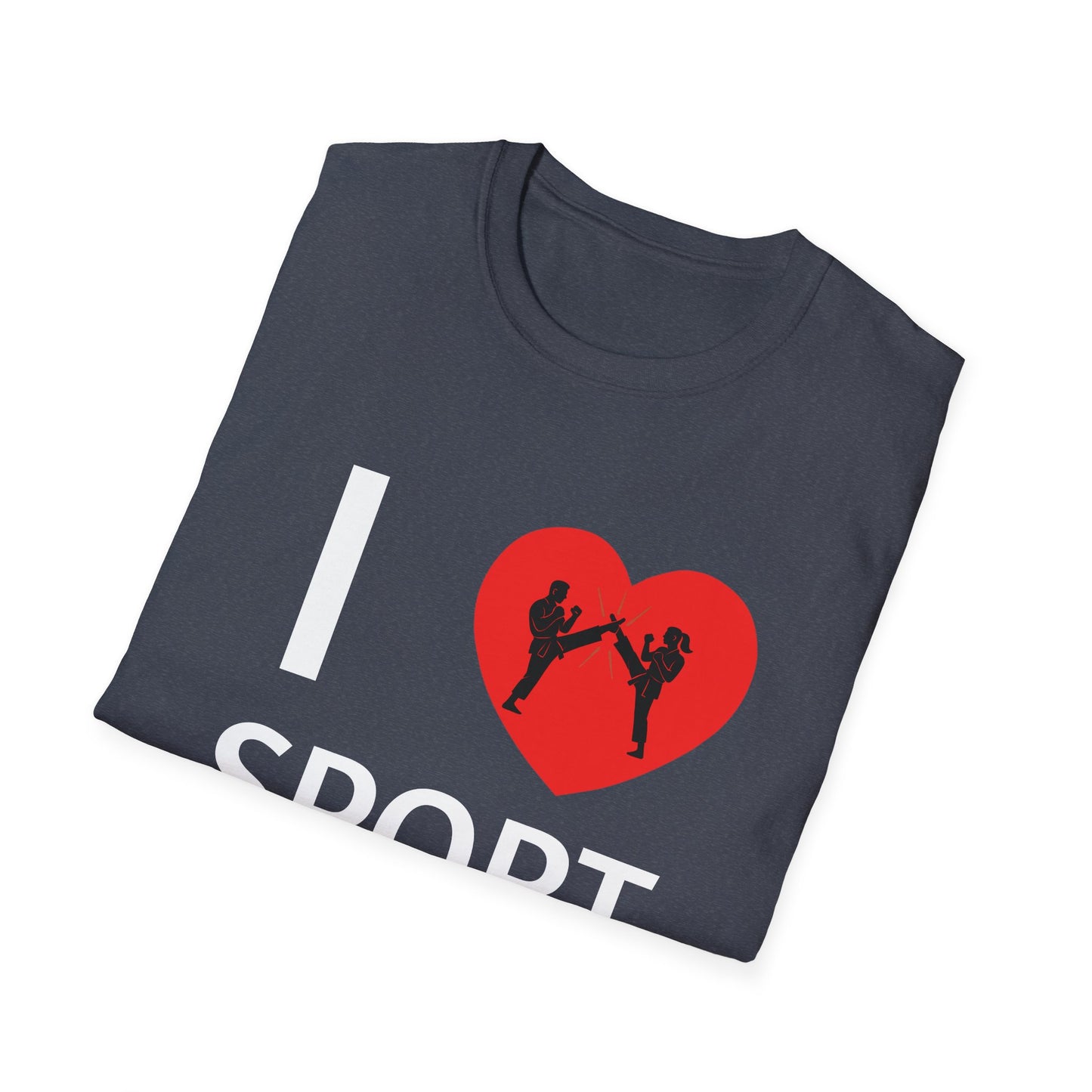 I Love Sport Karate T-Shirt — Heart Martial Arts Tee for Karate Fans
