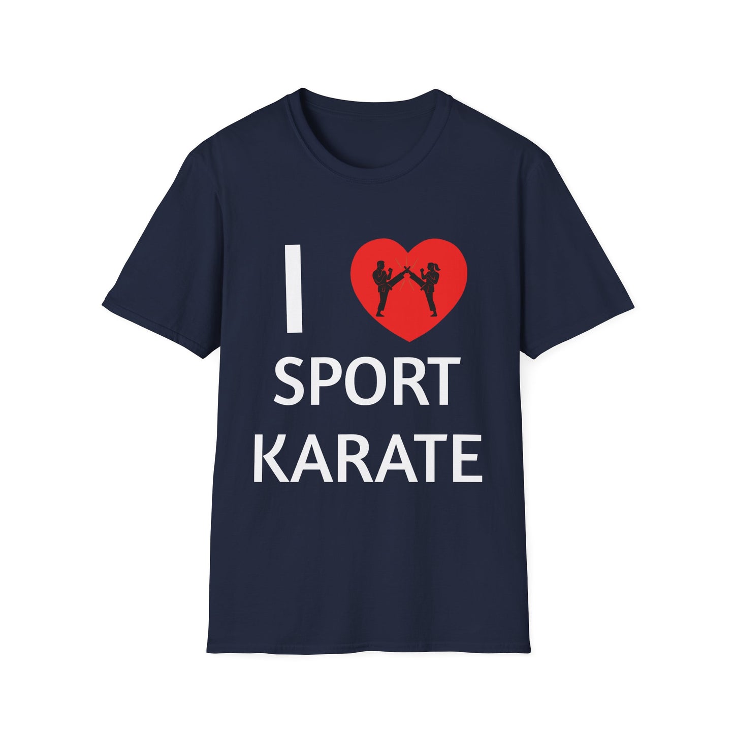 I Love Sport Karate T-Shirt — Heart Martial Arts Tee for Karate Fans