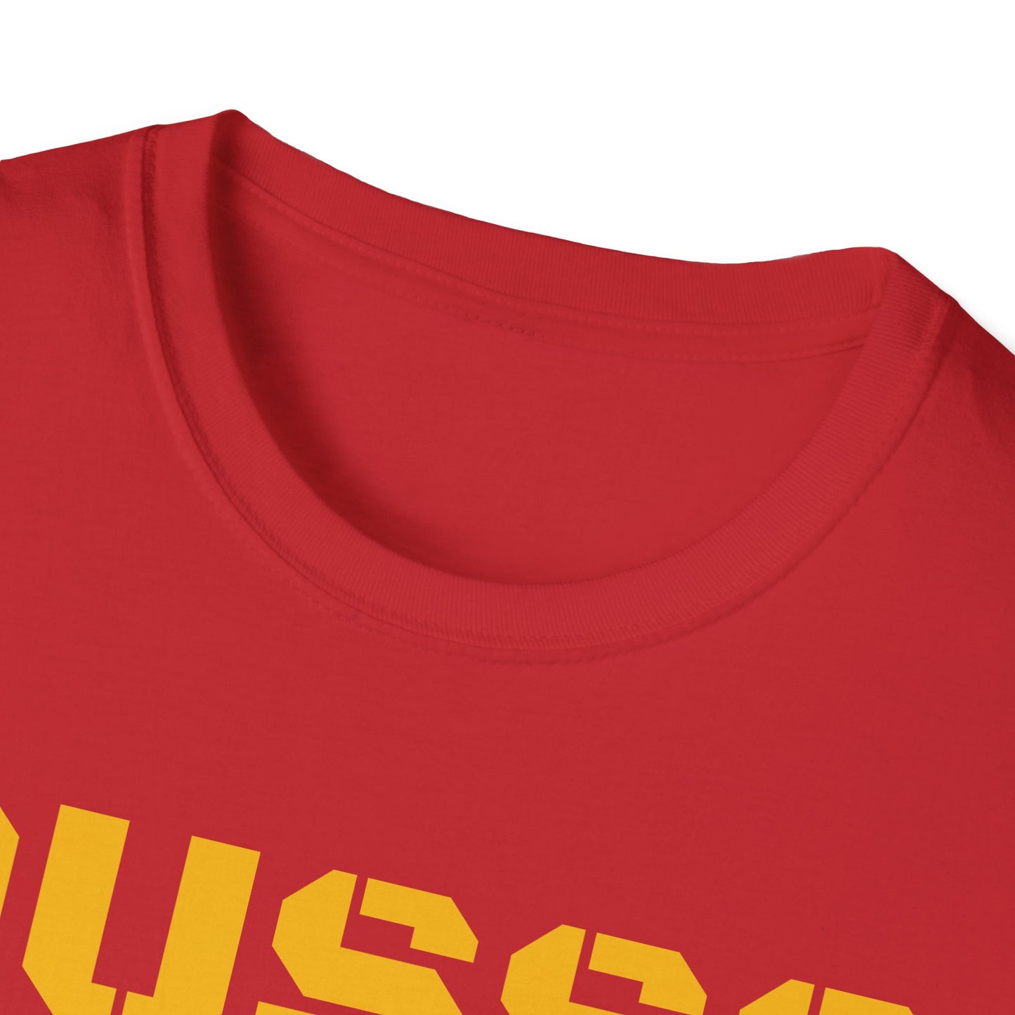 Ousss Power Baby! Yellow Screen Graphic T-Shirt — Retro Bold Typography Tee
