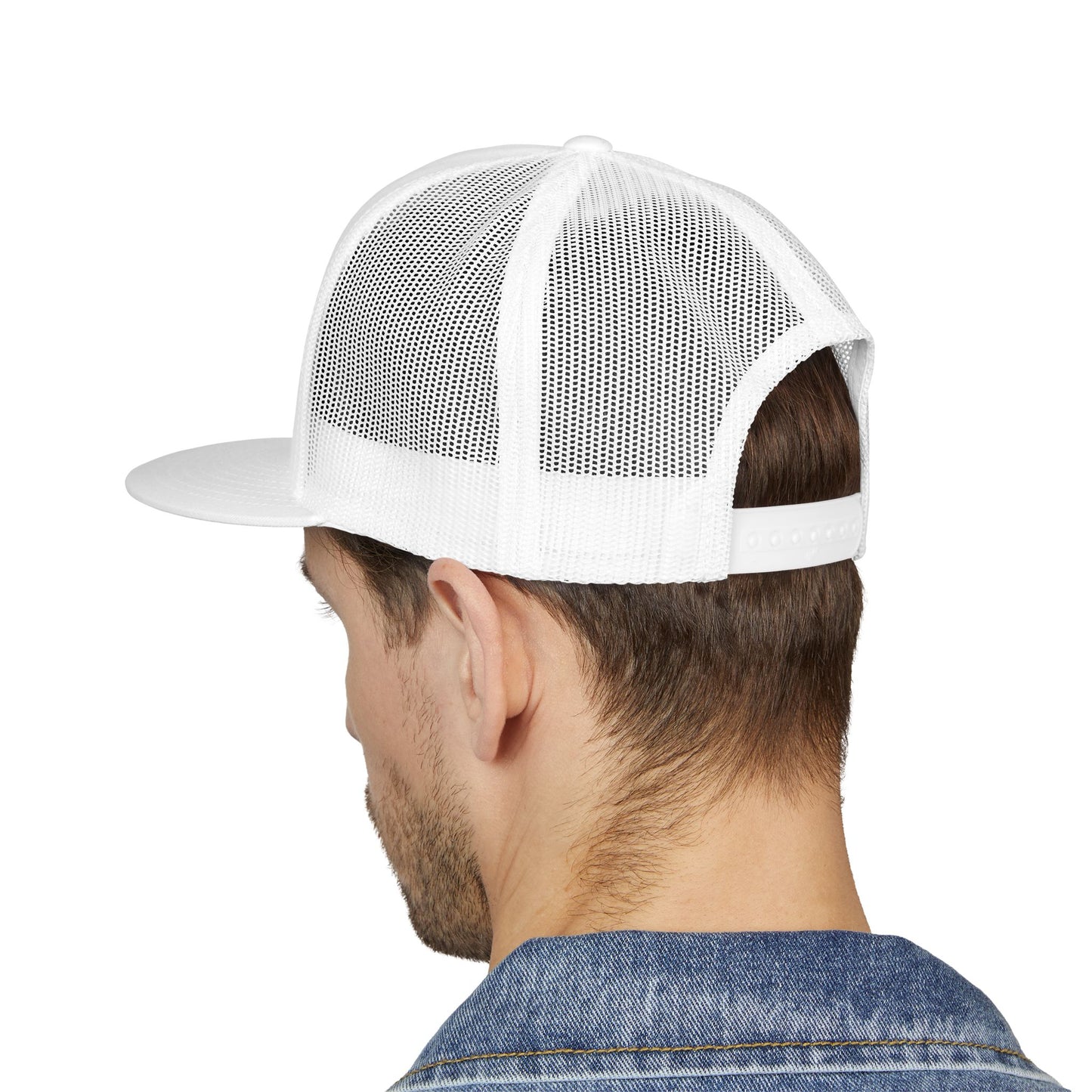 Ouss Power Baby Trucker Cap — Gold Script Logo 5-Panel Mesh Hat