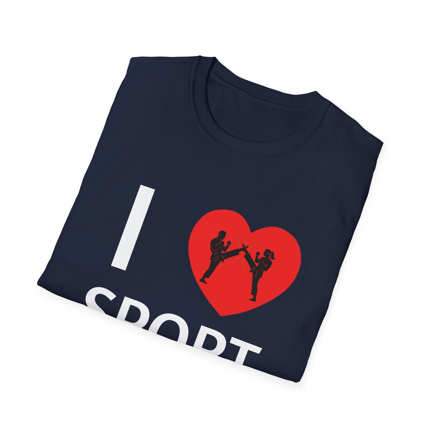 I Love Sport Karate T-Shirt — Heart Martial Arts Tee for Karate Fans