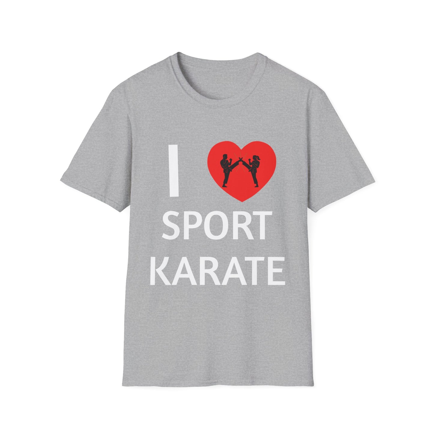 I Love Sport Karate T-Shirt — Heart Martial Arts Tee for Karate Fans