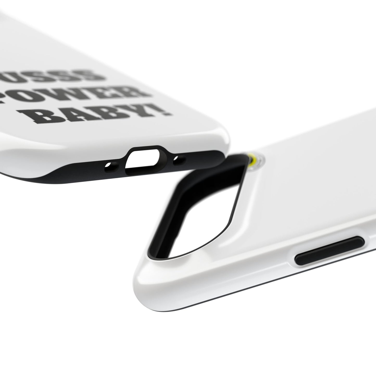 Impact-Resistant Phone Case — "OUSSS POWER BABY!" Bold Graphic