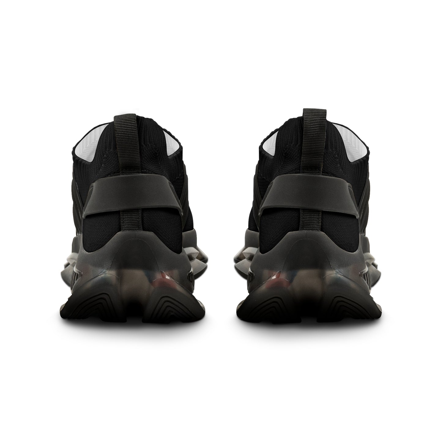 Men's Mesh Sneakers Ouss Power Baby!  — White Athletic Running Shoes with 'Power Baby' Graphic