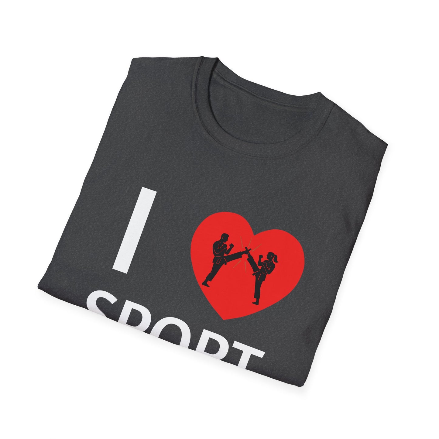 I Love Sport Karate T-Shirt — Heart Martial Arts Tee for Karate Fans