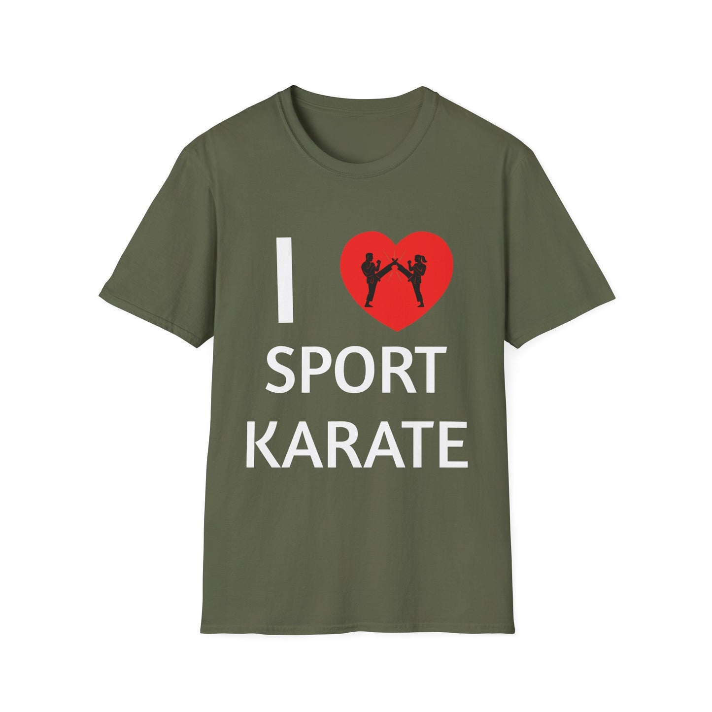 I Love Sport Karate T-Shirt — Heart Martial Arts Tee for Karate Fans