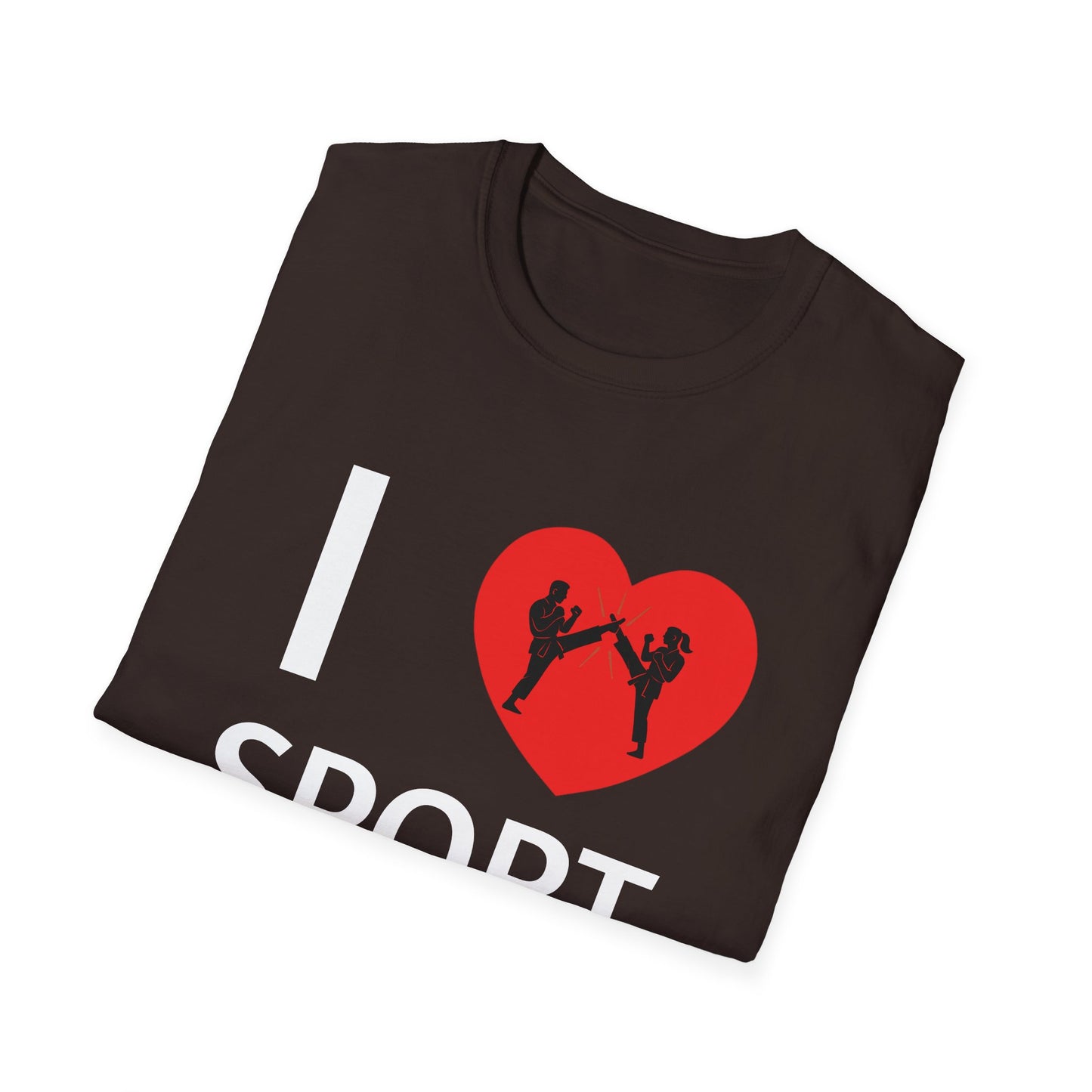 I Love Sport Karate T-Shirt — Heart Martial Arts Tee for Karate Fans